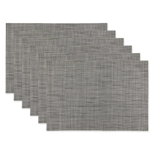 DII® Gray Tweed Placemats, 6ct.